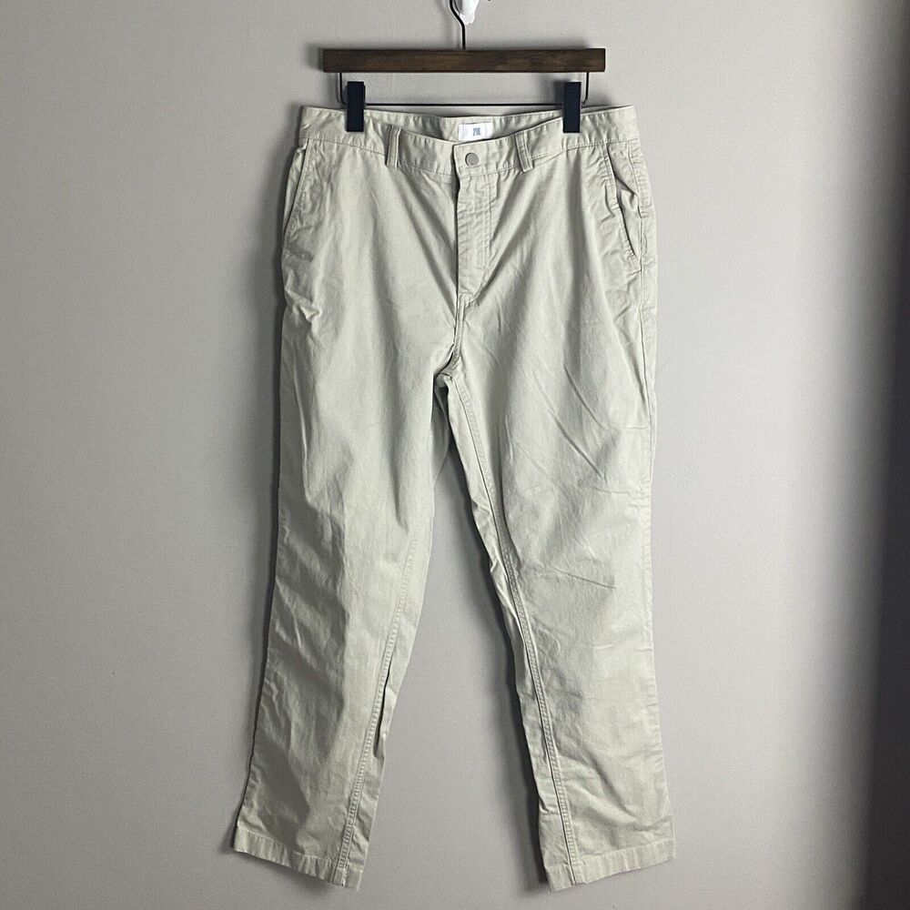 SPOKE Mens Beige Chino Heroes Build C Pants Size 34x30 Trousers Straight Leg